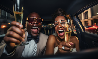 Chauffeur service for anniversary dinner in Castle Rock, CO